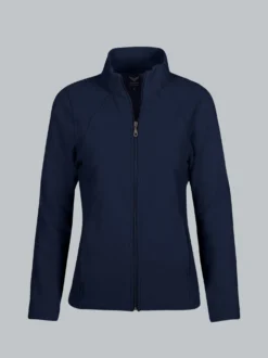 Taillierte Fleecejacke Navy
