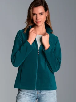 Taillierte Fleecejacke Saphir