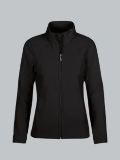 Taillierte Fleecejacke Schwarz