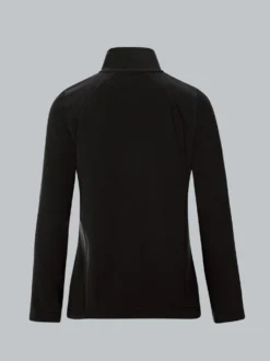 Taillierte Fleecejacke Schwarz