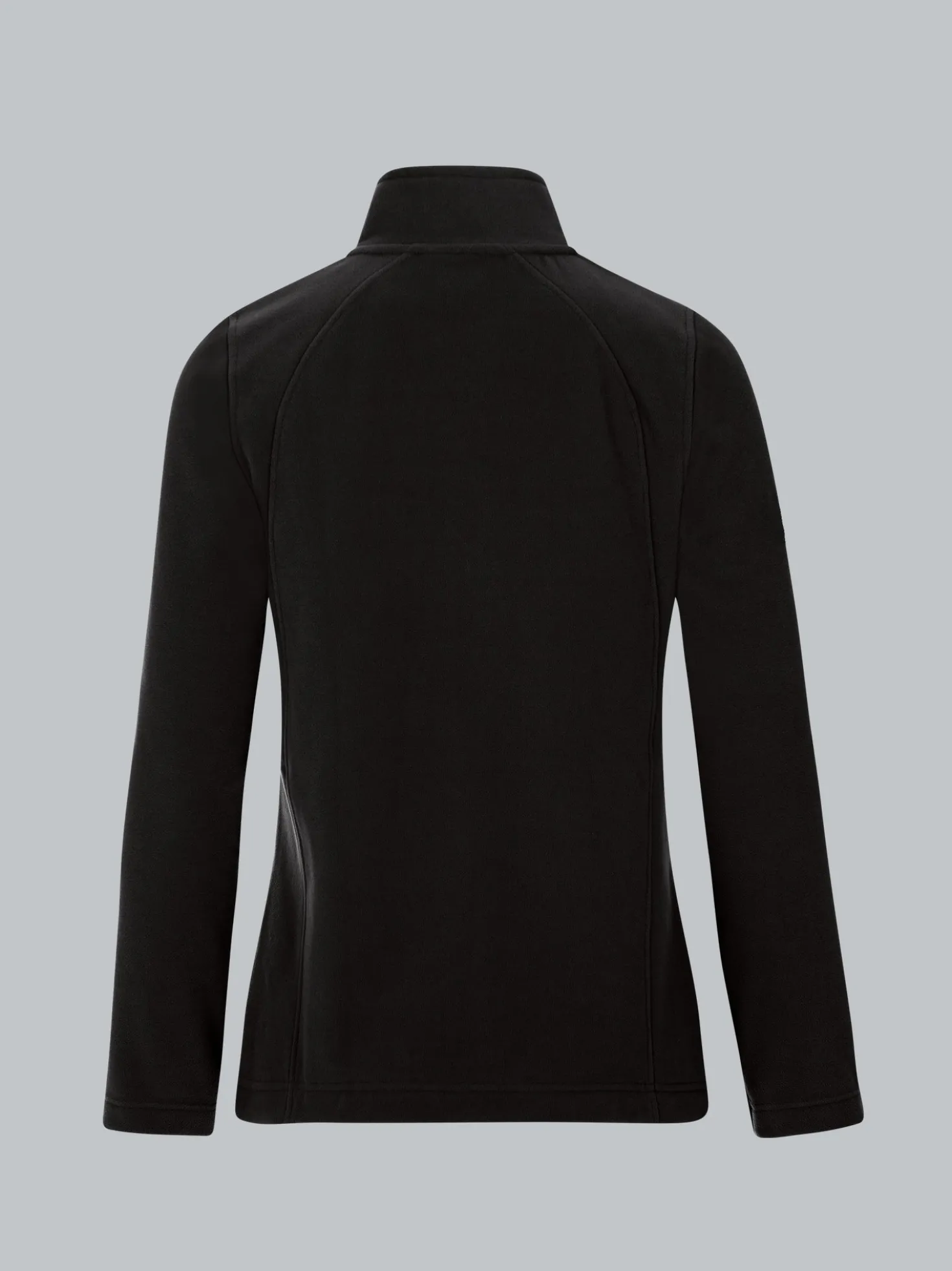 Taillierte Fleecejacke Schwarz