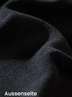 Taillierte Fleecejacke Schwarz