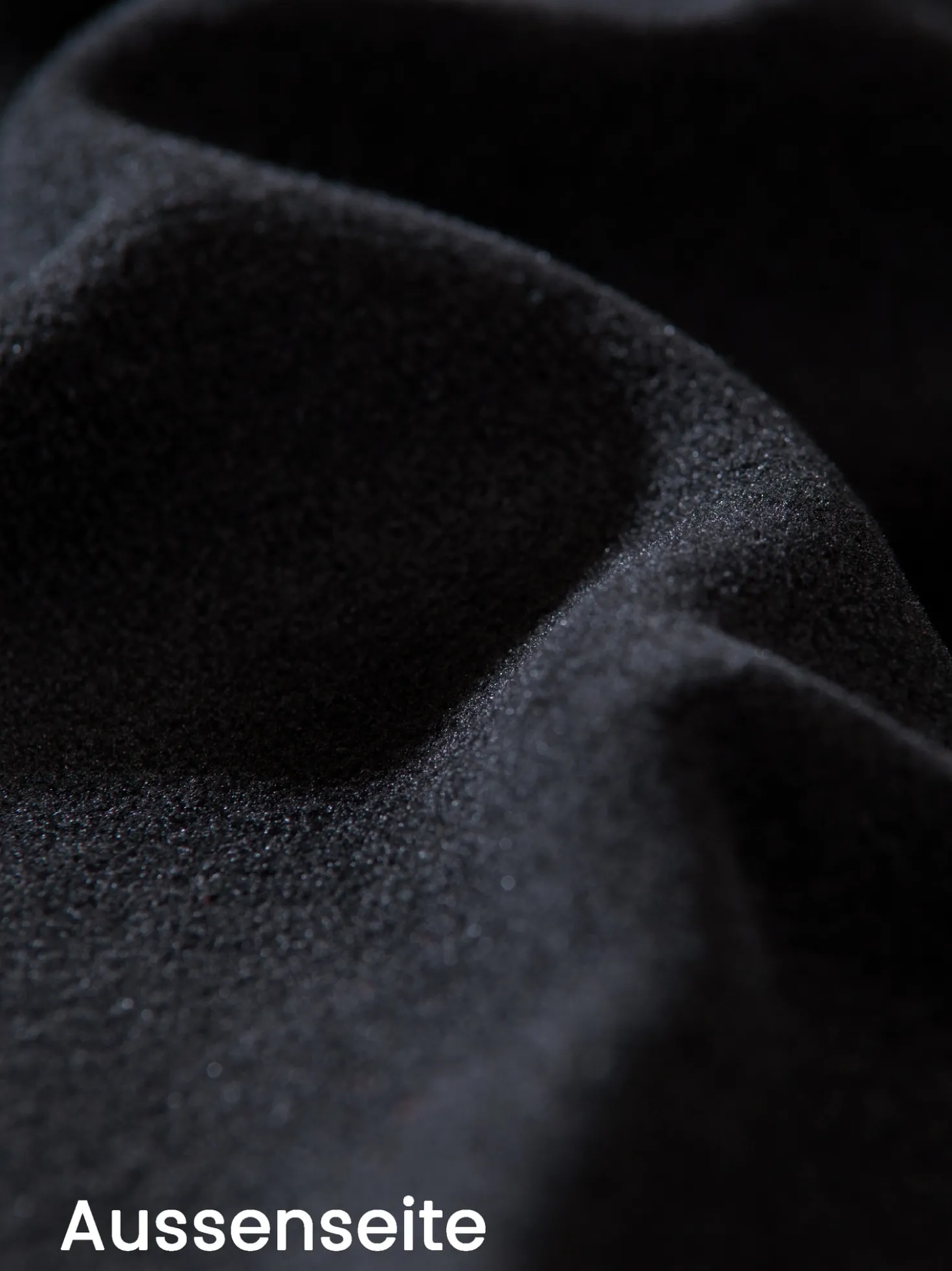 Taillierte Fleecejacke Schwarz