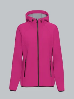 Taillierte Softshell–Kapuzenjacke Hibiskus