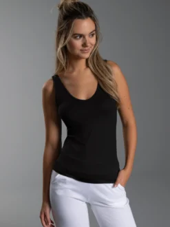 Tanktop aus Modal Schwarz