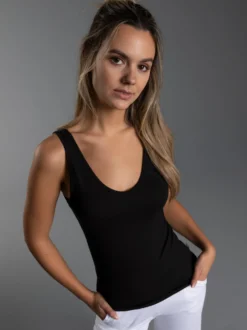 Tanktop aus Modal Schwarz