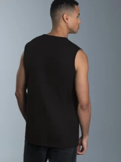 Tanktop mit großem Motorrad-Print Schwarz