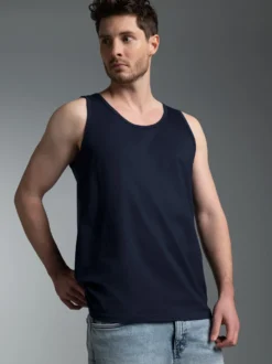 Trägershirt aus 100% Baumwolle Navy