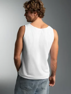 Trägershirt aus 100% Baumwolle Weiss