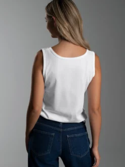 Trägershirt aus 100% Baumwolle Weiss