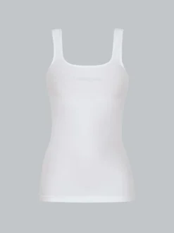 Trägershirt aus Polyamid/Elastan Weiss
