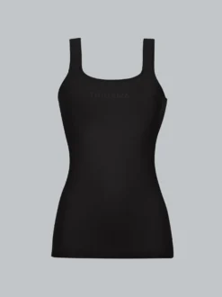 Trägershirt aus Polyamid/Elastan Schwarz