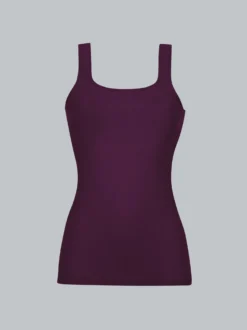 Trägershirt aus Polyamid/Elastan Aubergine