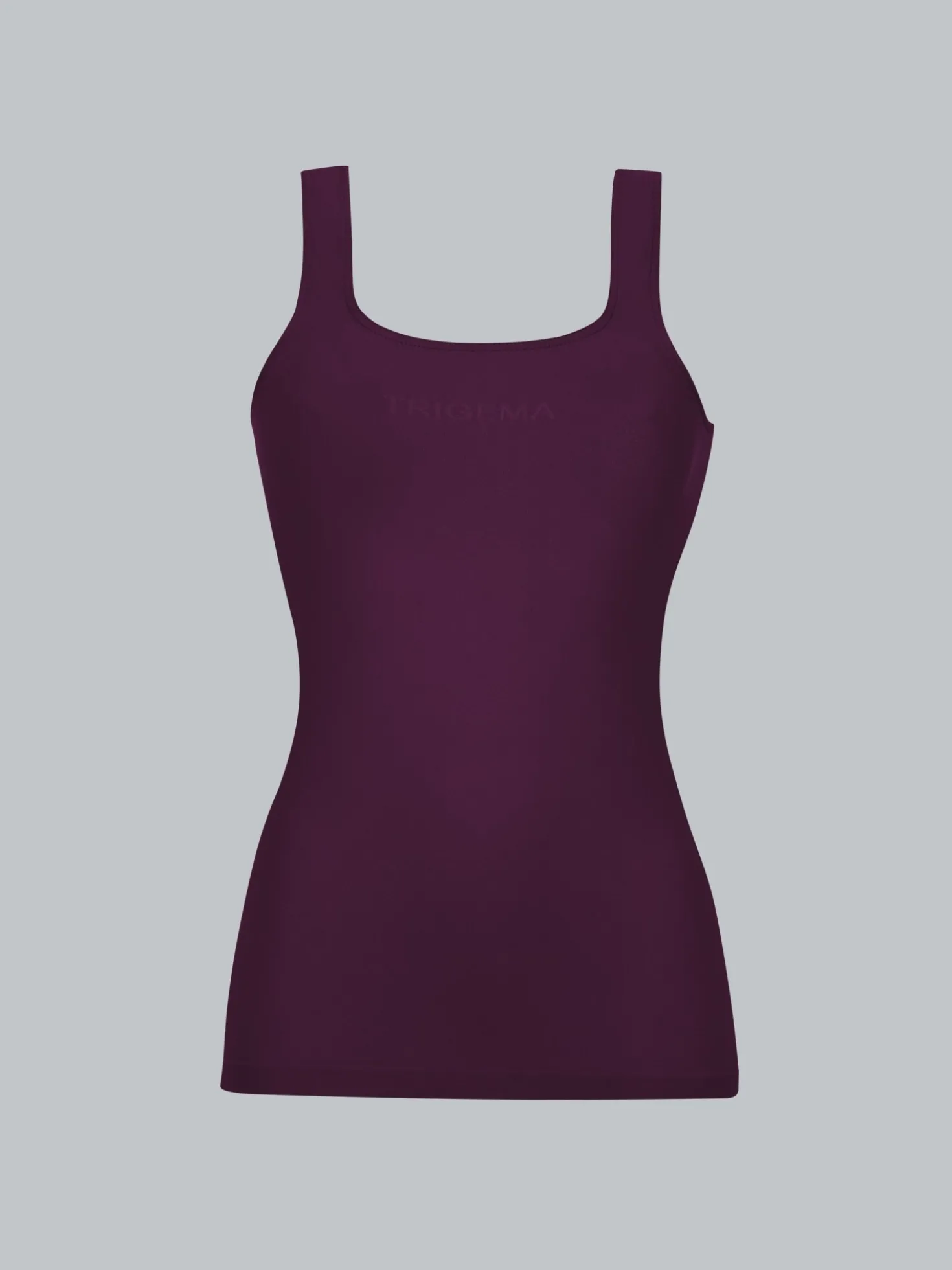 Trägershirt aus Polyamid/Elastan Aubergine