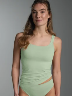 Trägershirt aus Polyamid/Elastan Green tea