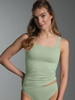 Trägershirt aus Polyamid/Elastan Green tea