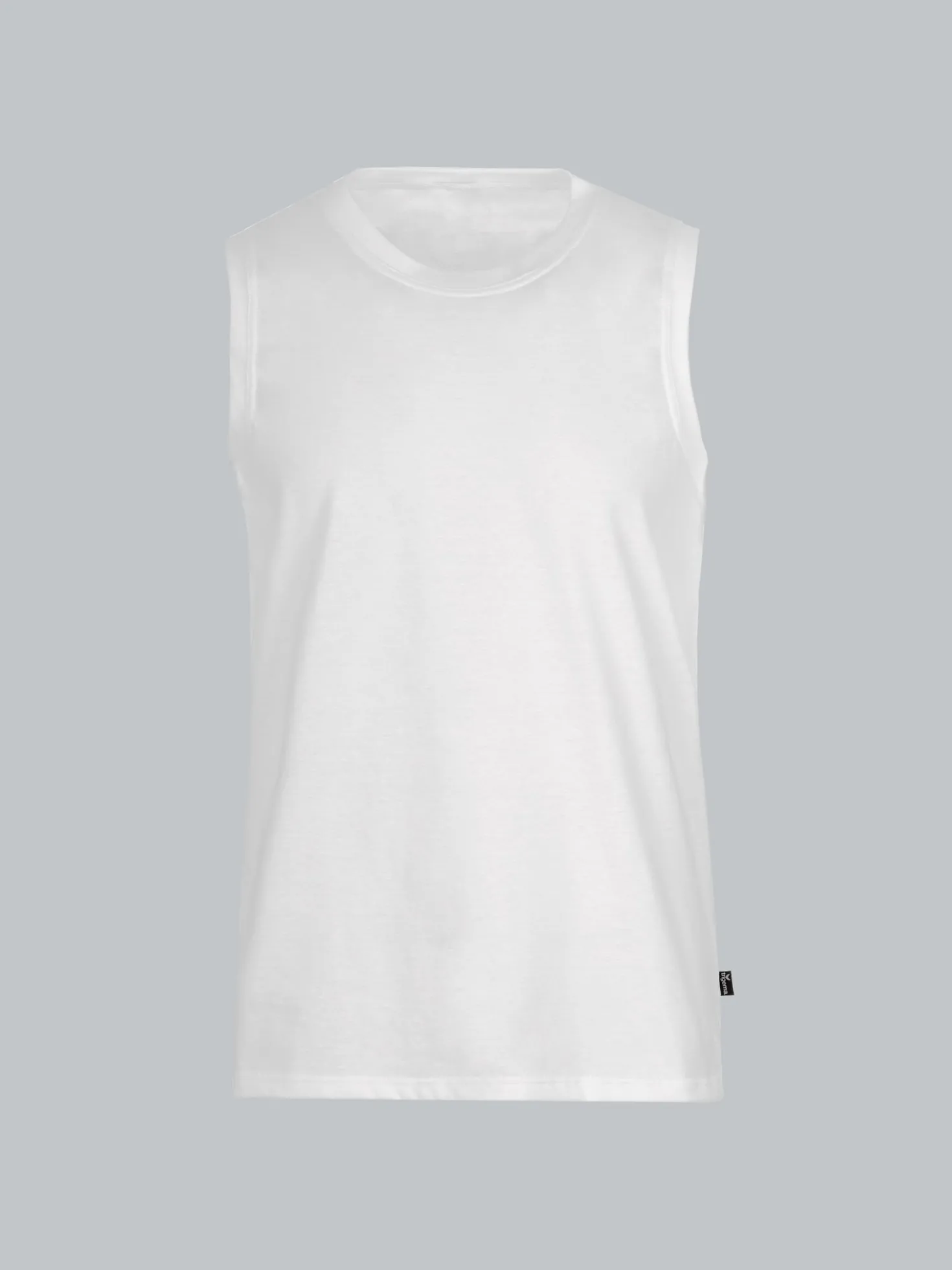 Trägershirt aus Single-Jersey Weiss