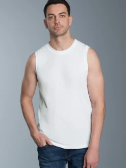 Trägershirt aus Single-Jersey Weiss