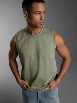 Trägershirt aus Single-Jersey Salbei