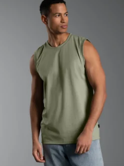 Trägershirt aus Single-Jersey Salbei