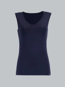 Trägershirt aus Viskose Navy