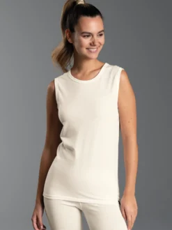 Trägershirt Merinowolle Natur
