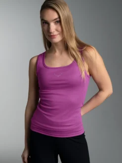Trägershirt mit Kristallsteinen Fuchsia