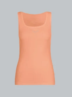 Trägershirt mit Kristallsteinen Apricot