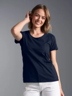 trigema Signature Damen T-Shirt Navy
