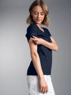 trigema Signature Damen T-Shirt Navy