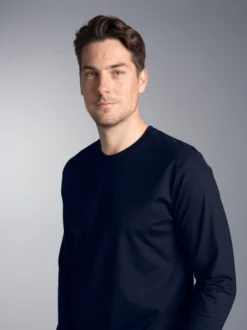 trigema Signature Langarmshirt Navy
