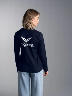 trigema Signature Langarmshirt Navy