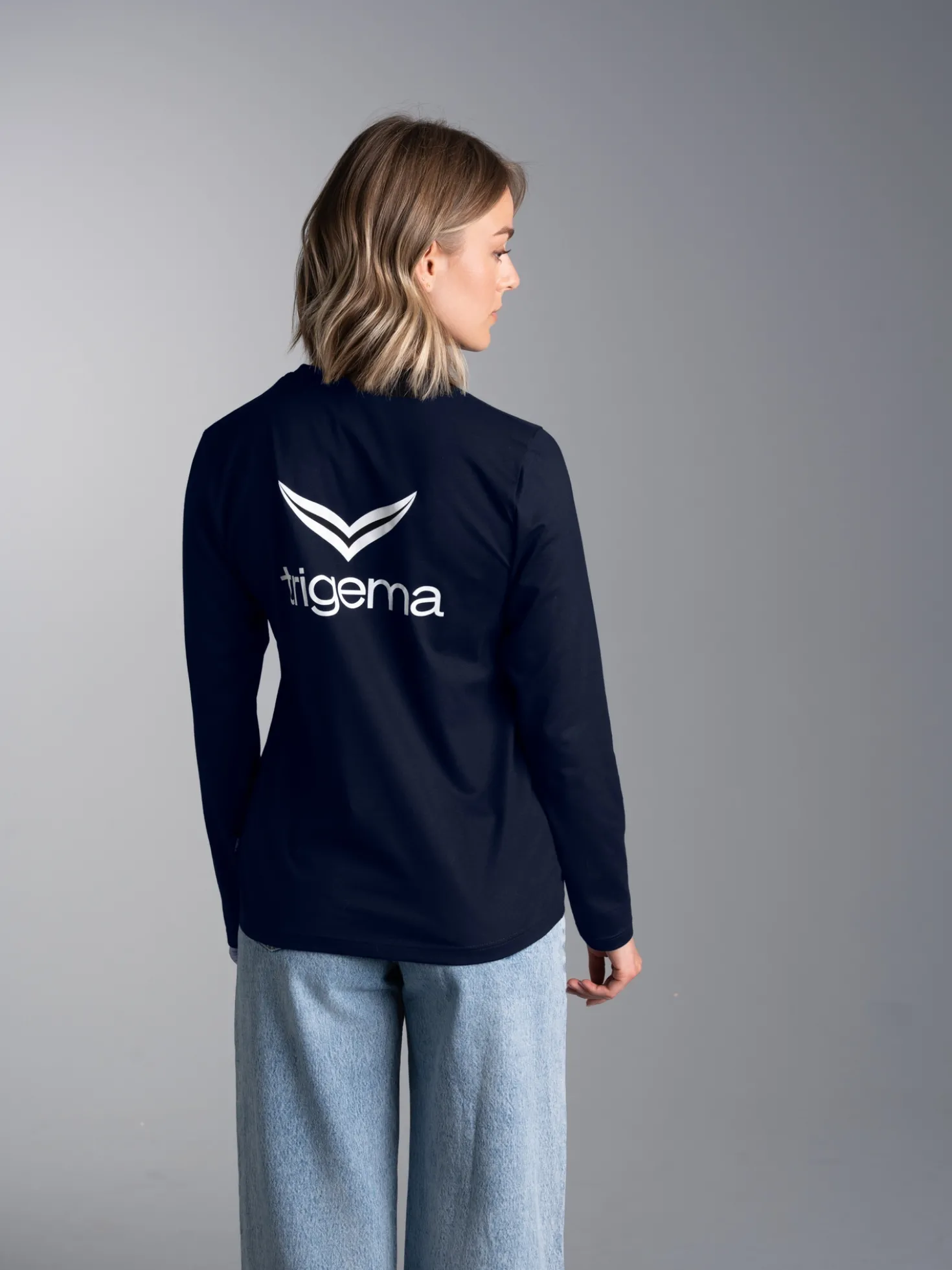 trigema Signature Langarmshirt Navy