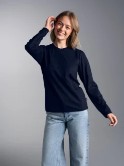 trigema Signature Langarmshirt Navy