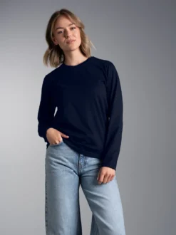 trigema Signature Langarmshirt Navy