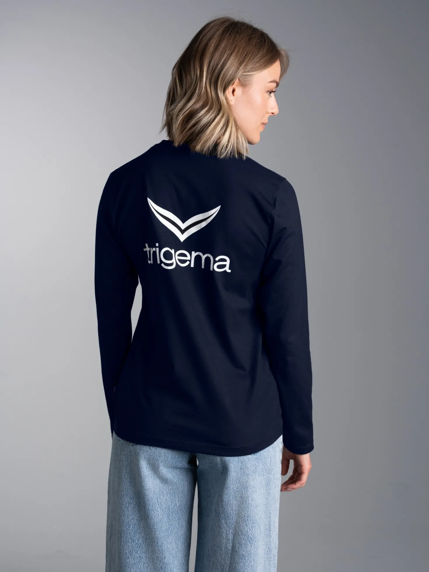 trigema Signature Langarmshirt Navy