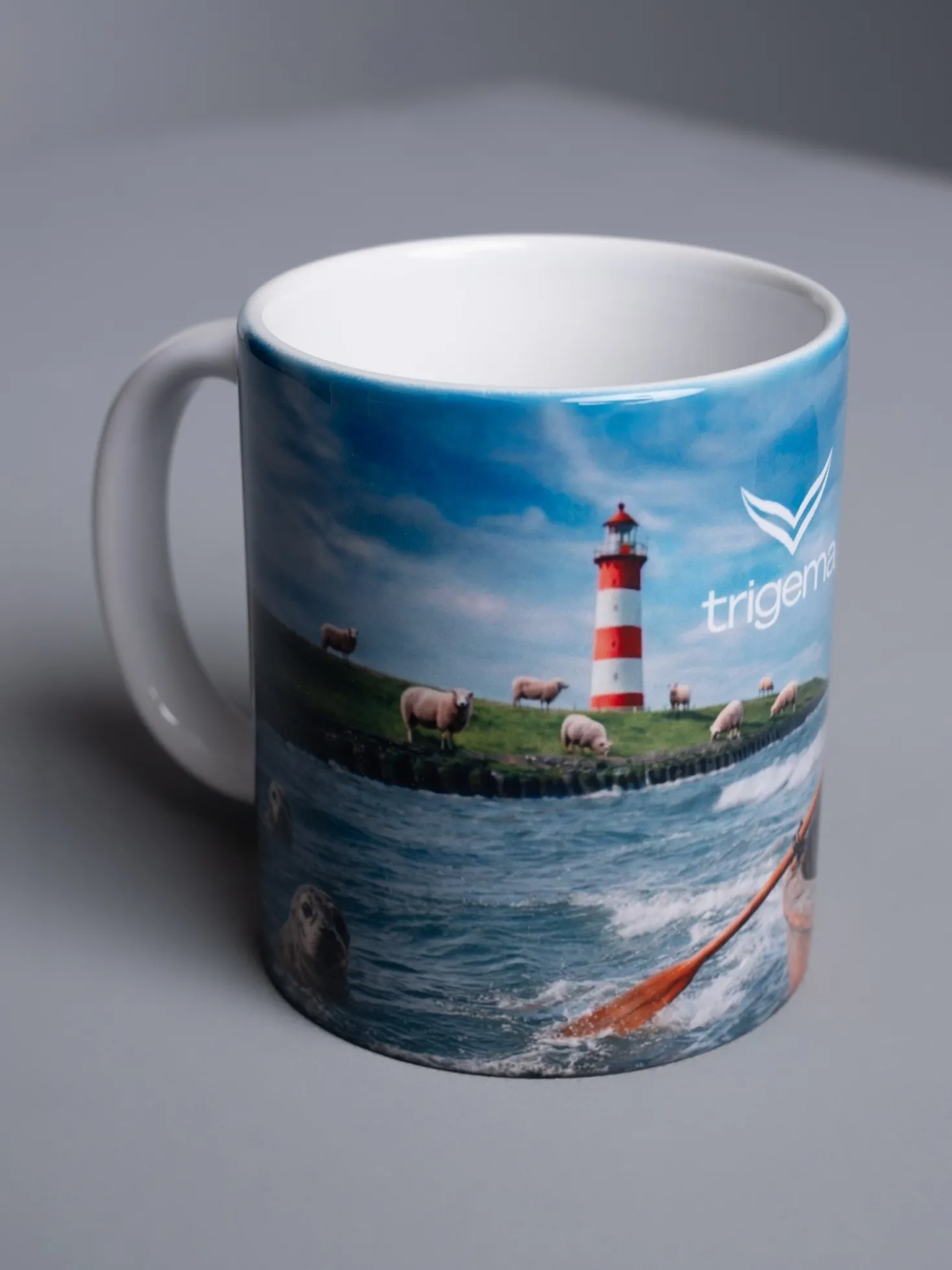 trigema Tasse Kapitän Charly Weiss