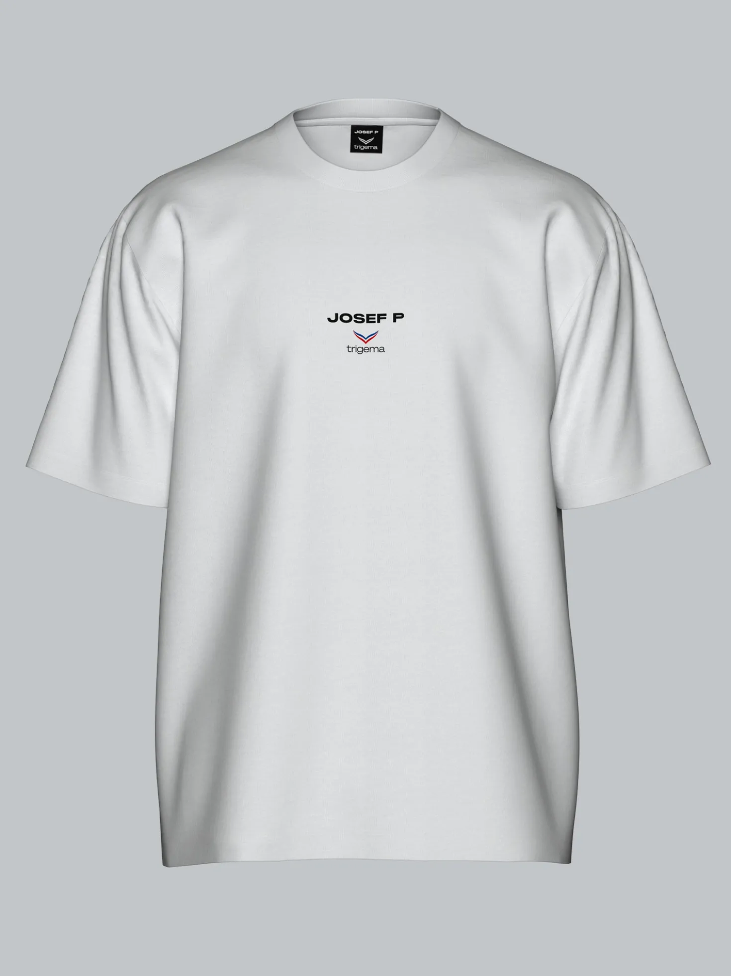 trigema x JOSEF P Heavy Oversized T-Shirt Weiss