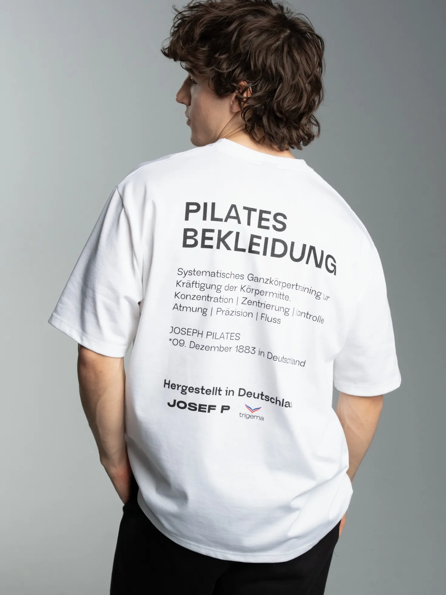 trigema x JOSEF P Heavy Oversized T-Shirt Weiss
