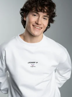 trigema x JOSEF P Sweatshirt Weiss