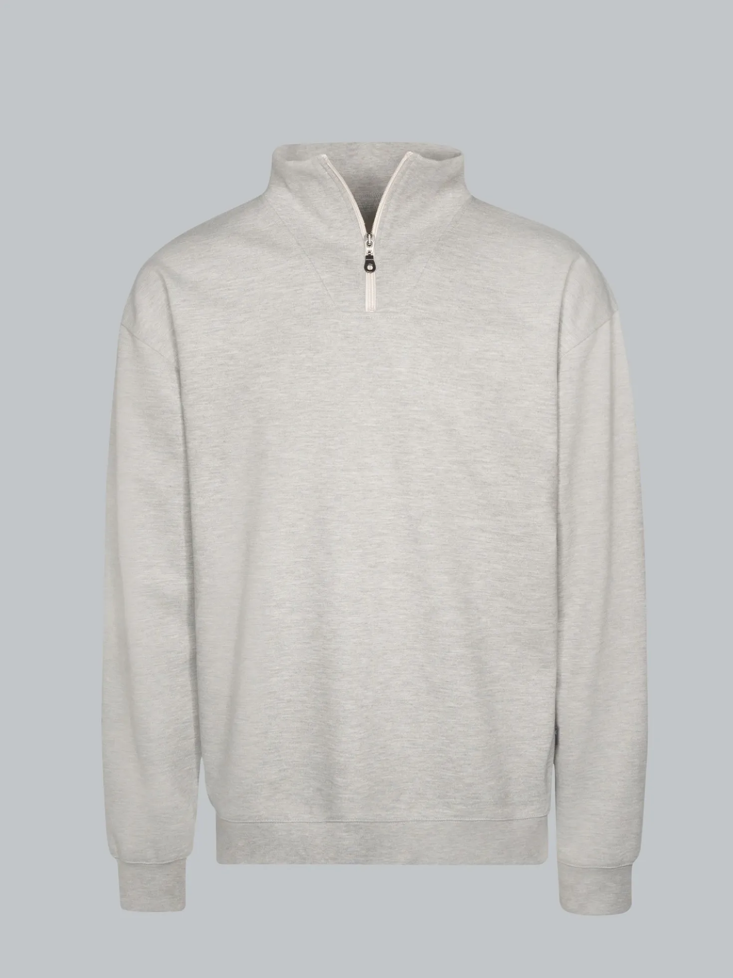 Troyer in bequemer Sweat-Qualität Grau-melange