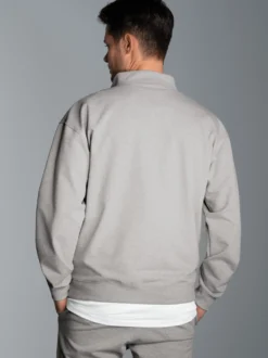 Troyer in bequemer Sweat-Qualität Grau-melange