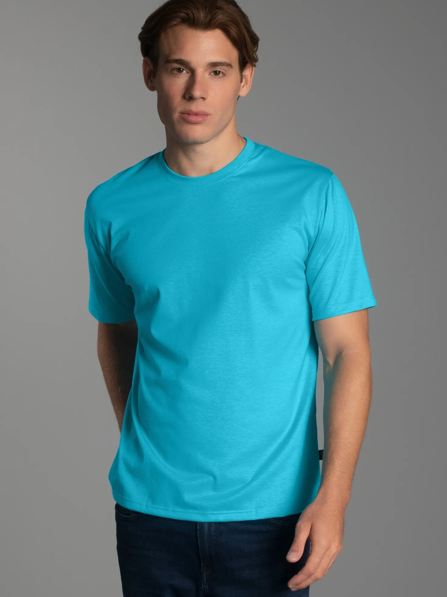 T-Shirt aus 100% Baumwolle Azur
