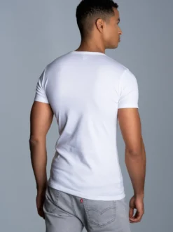 T-Shirt aus Baumwolle/Elastan Weiss