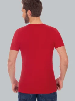T-Shirt aus Baumwolle/Elastan Kirsch