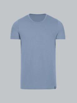 T-Shirt aus Baumwolle/Elastan Pearl-blue