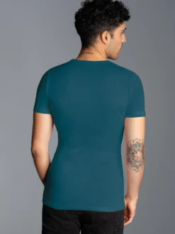 T-Shirt aus Baumwolle/Elastan Petrol