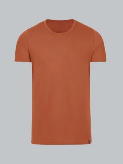 T-Shirt aus Baumwolle/Elastan Zimt