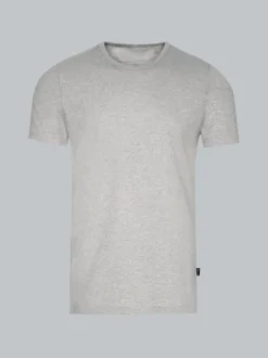 T-Shirt aus Baumwolle/Elastan Grau-melange