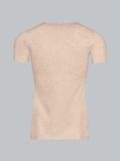 T-Shirt aus Baumwolle/Elastan Sand-melange